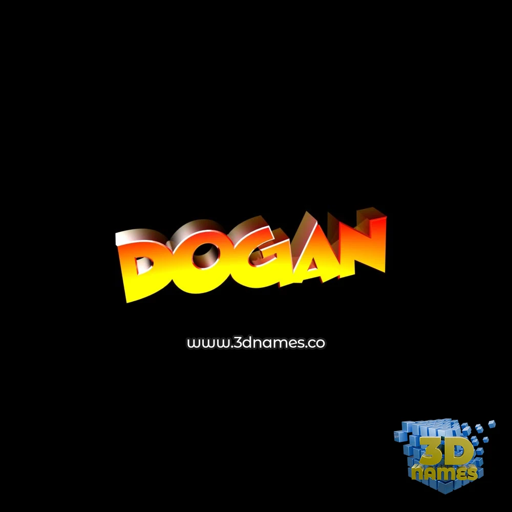 dogan in Black Background style - 3D name wallpaper