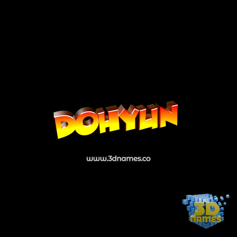 dohyun in Black Background style - 3D name wallpaper