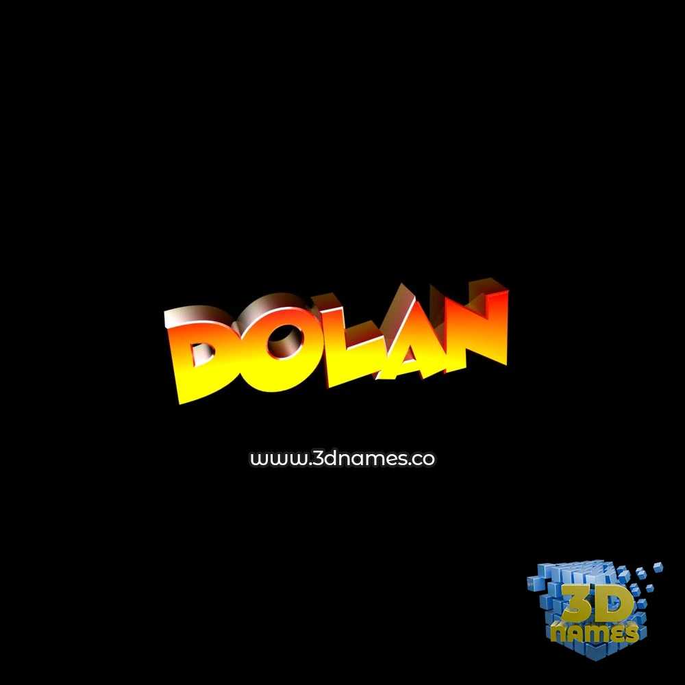 dolan in Black Background style - 3D name wallpaper