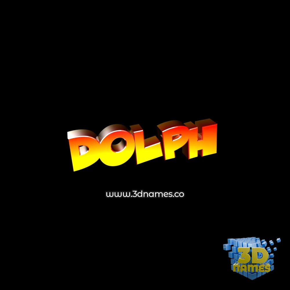 dolph in Black Background style - 3D name wallpaper