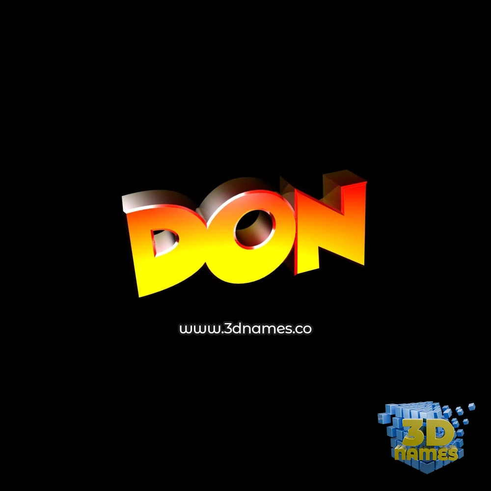 don in Black Background style - 3D name wallpaper