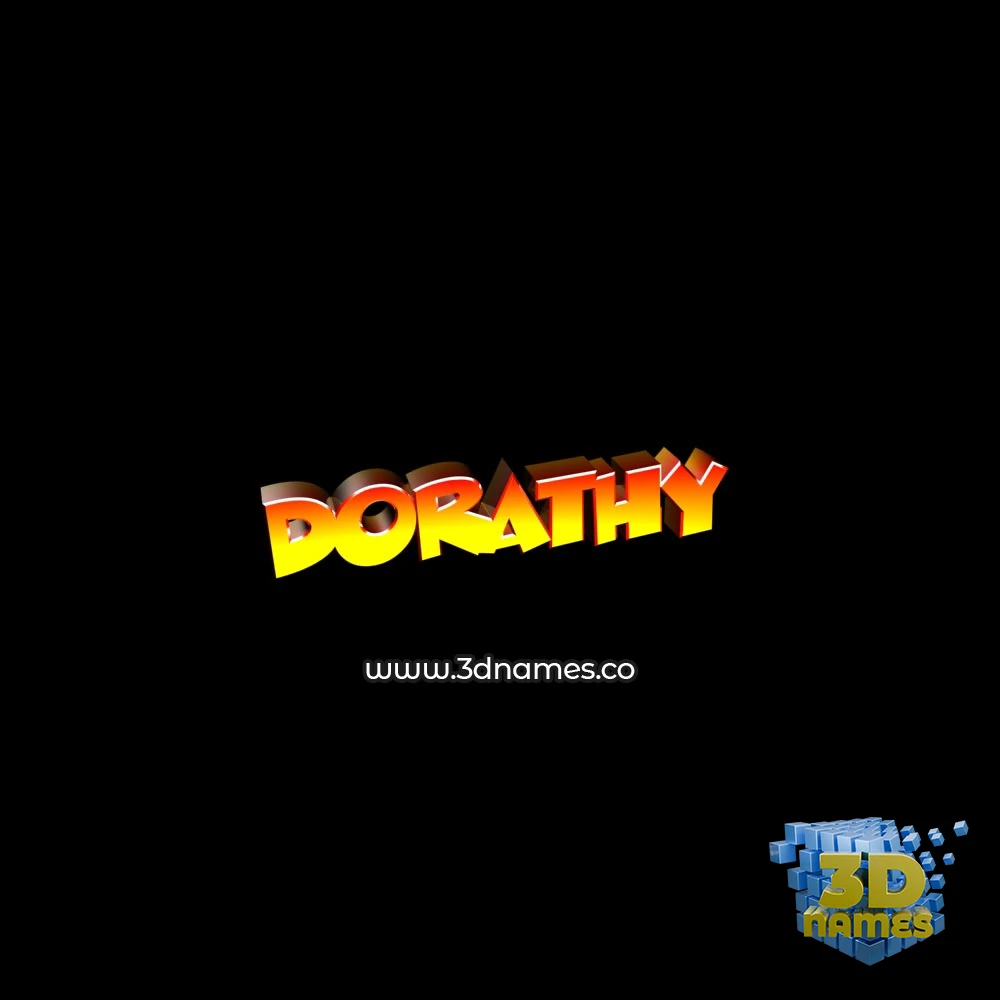 dorathy in Black Background style - 3D name wallpaper