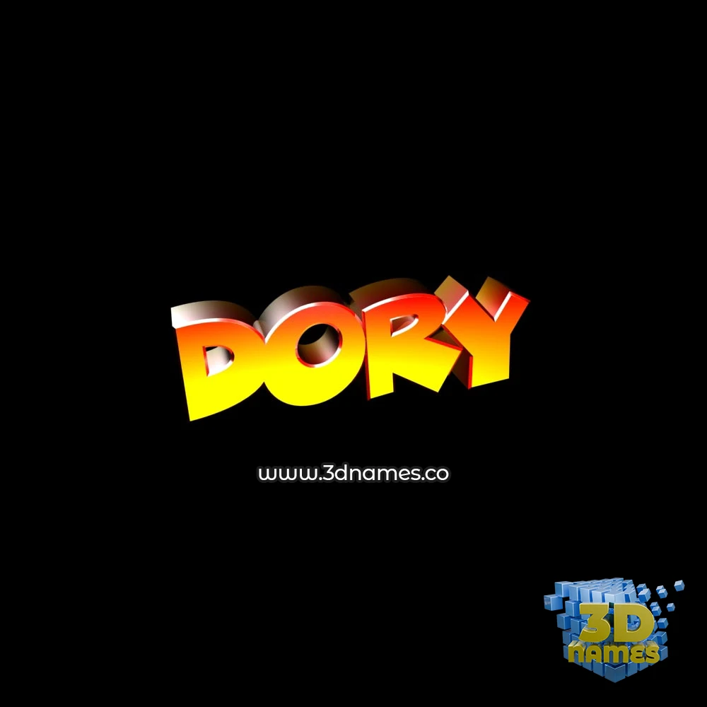 dory in Black Background style - 3D name wallpaper