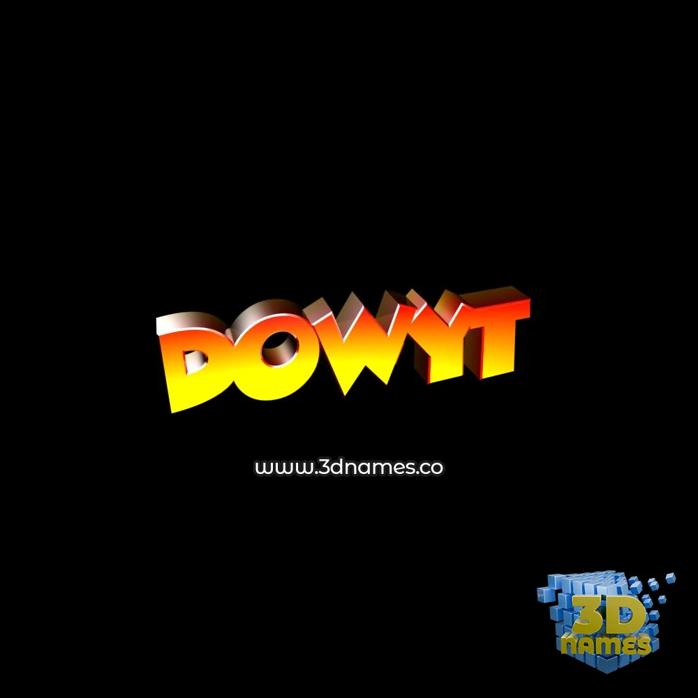 dowyt in Black Background style - 3D name wallpaper