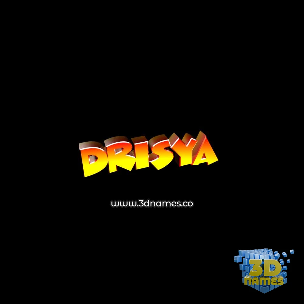 drisya in Black Background style - 3D name wallpaper