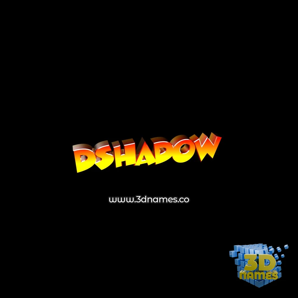 dshadow in Black Background style - 3D name wallpaper