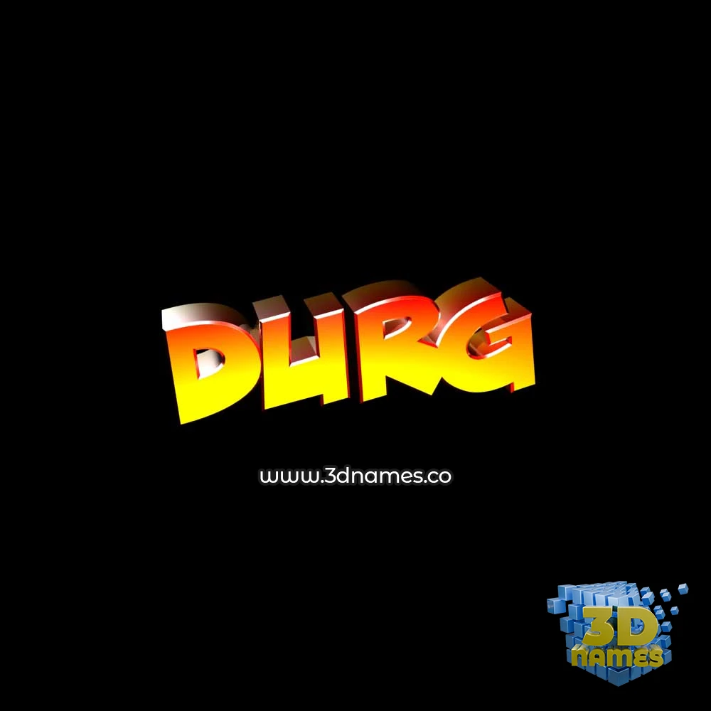 durg in Black Background style - 3D name wallpaper