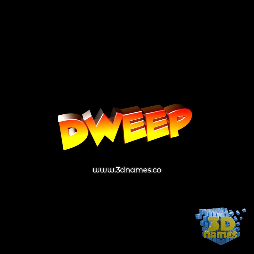 dweep in Black Background style - 3D name wallpaper