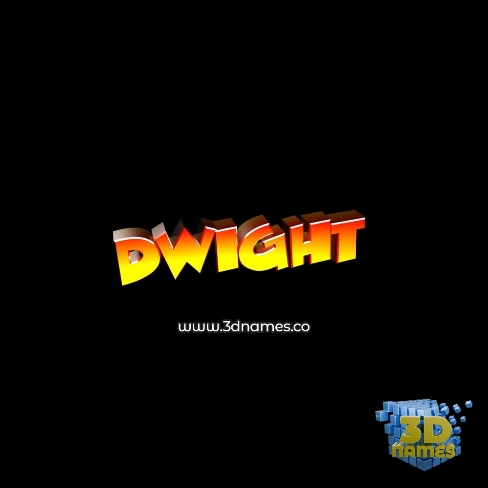 dwight in Black Background style - 3D name wallpaper