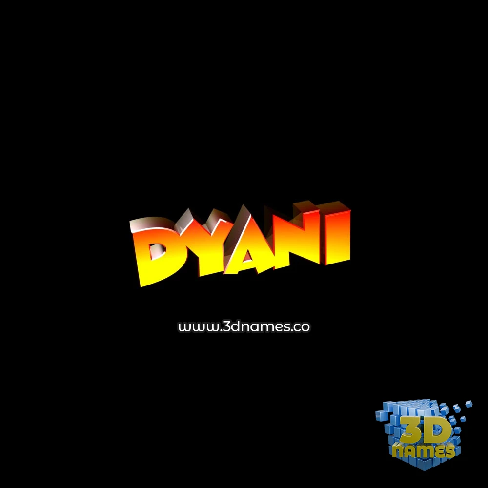 dyani in Black Background style - 3D name wallpaper
