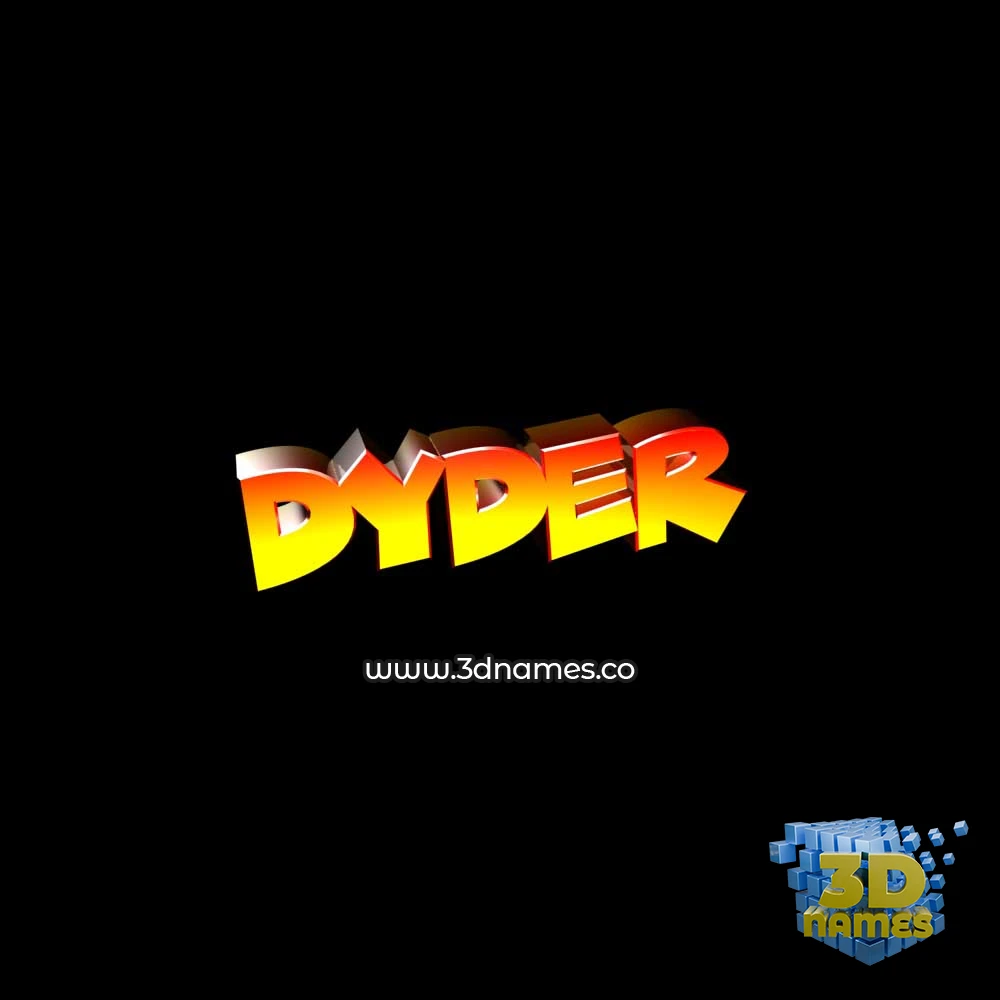dyder in Black Background style - 3D name wallpaper