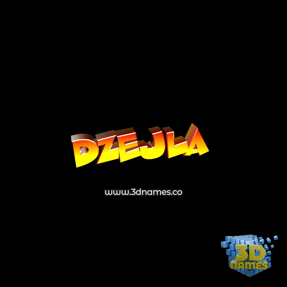 dzejla in Black Background style - 3D name wallpaper