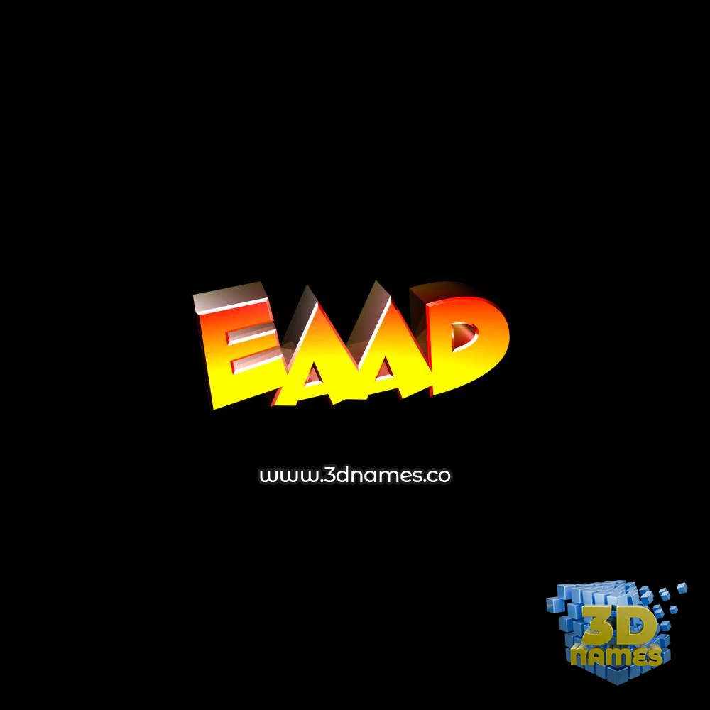 eaad in Black Background style - 3D name wallpaper
