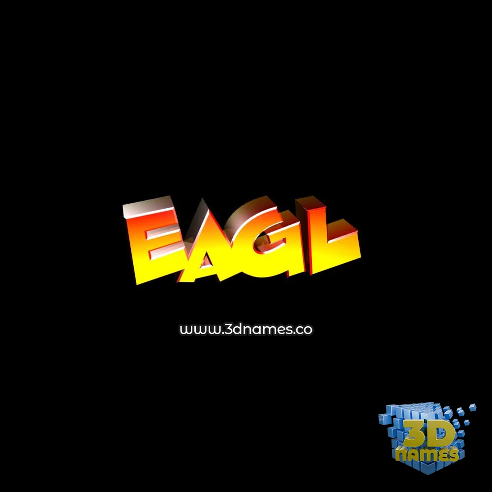 eagl in Black Background style - 3D name wallpaper