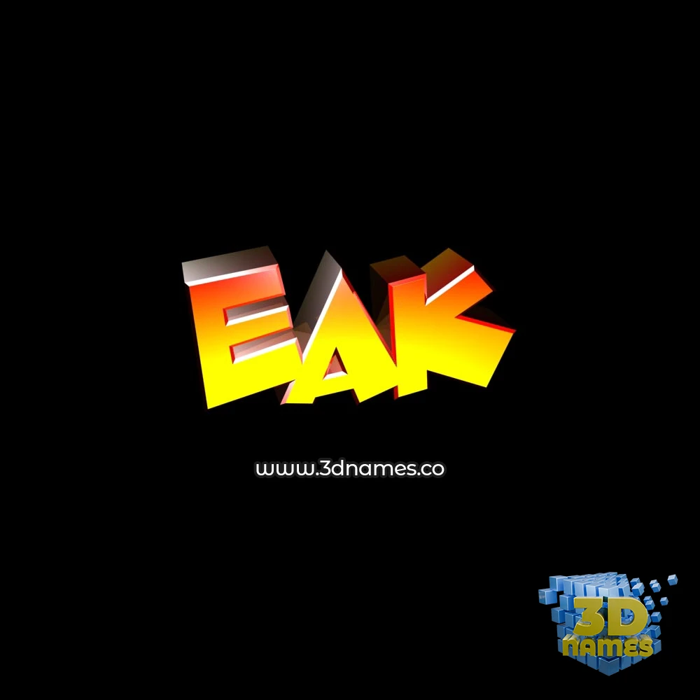 eak in Black Background style - 3D name wallpaper