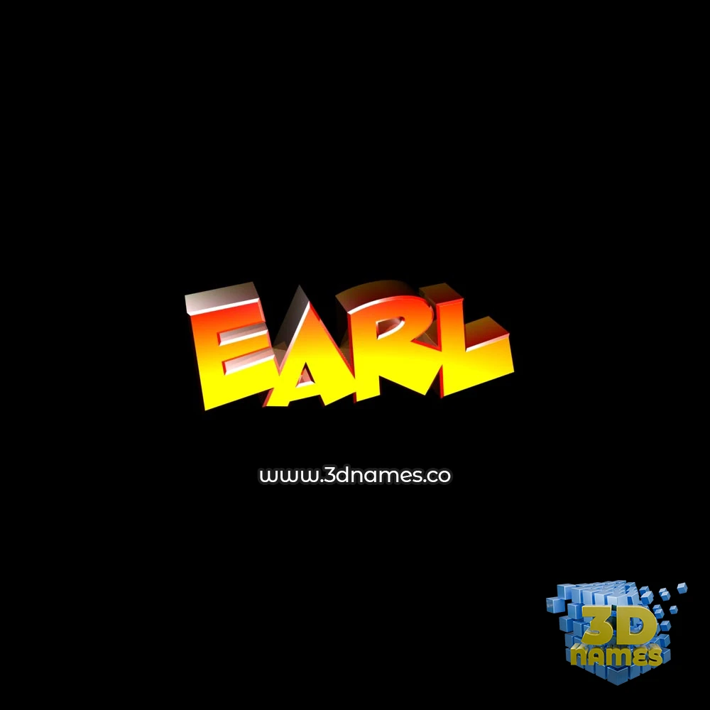 earl in Black Background style - 3D name wallpaper