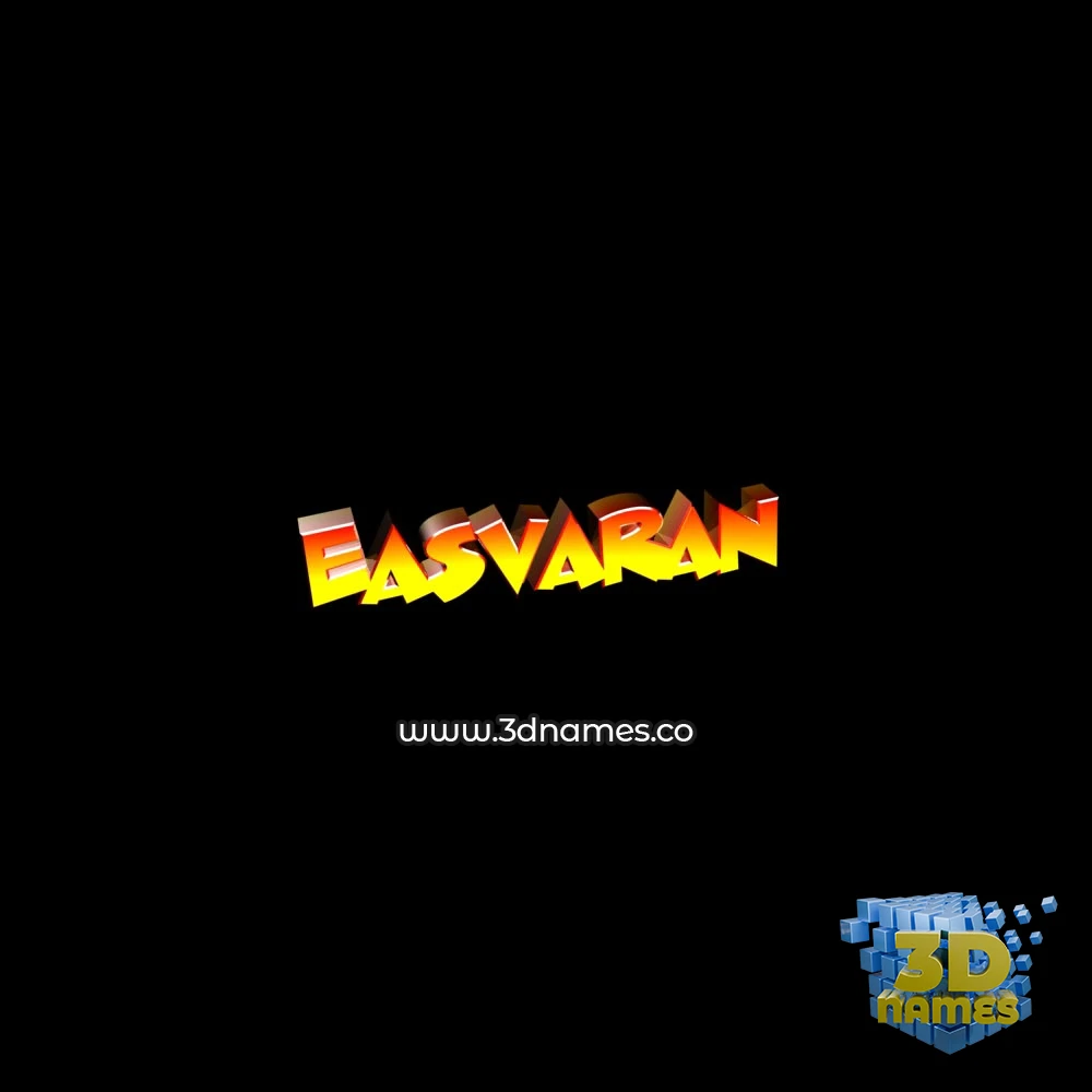 easvaran in Black Background style - 3D name wallpaper