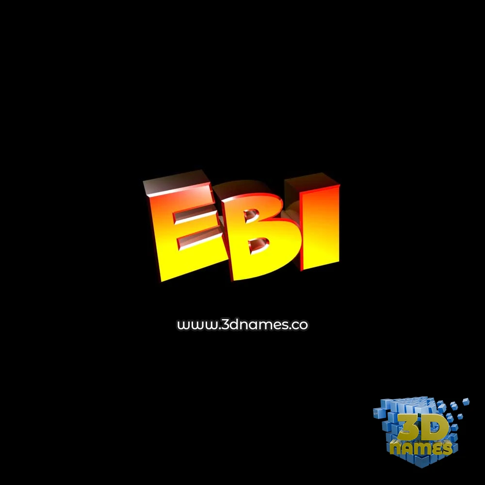 ebi in Black Background style - 3D name wallpaper