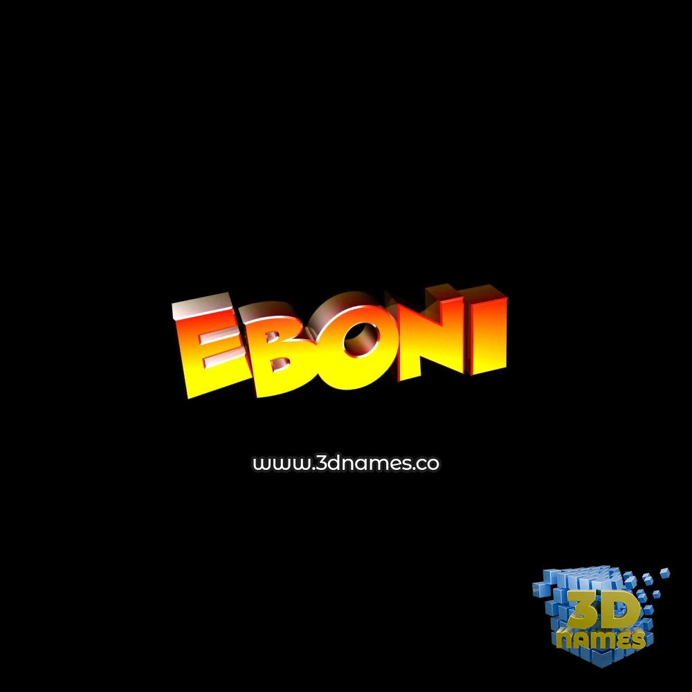 eboni in Black Background style - 3D name wallpaper