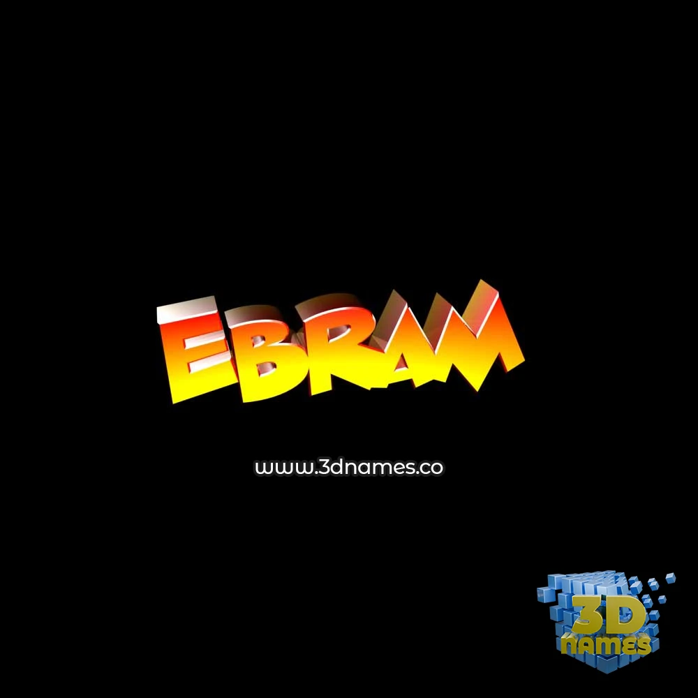 ebram in Black Background style - 3D name wallpaper