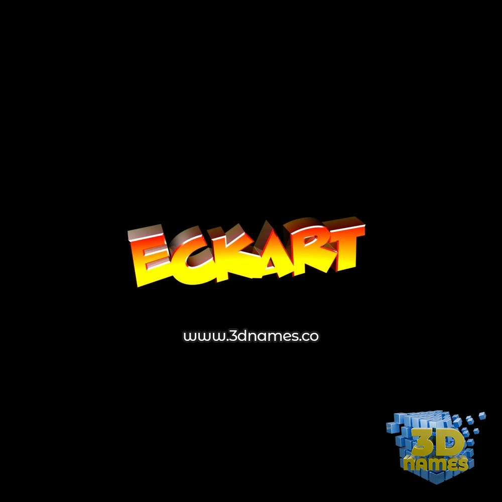 eckart in Black Background style - 3D name wallpaper