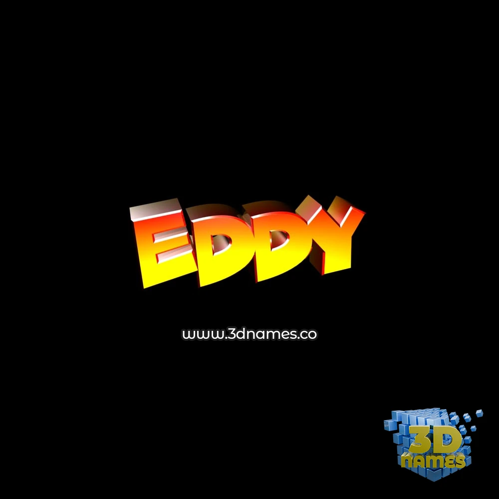 eddy in Black Background style - 3D name wallpaper