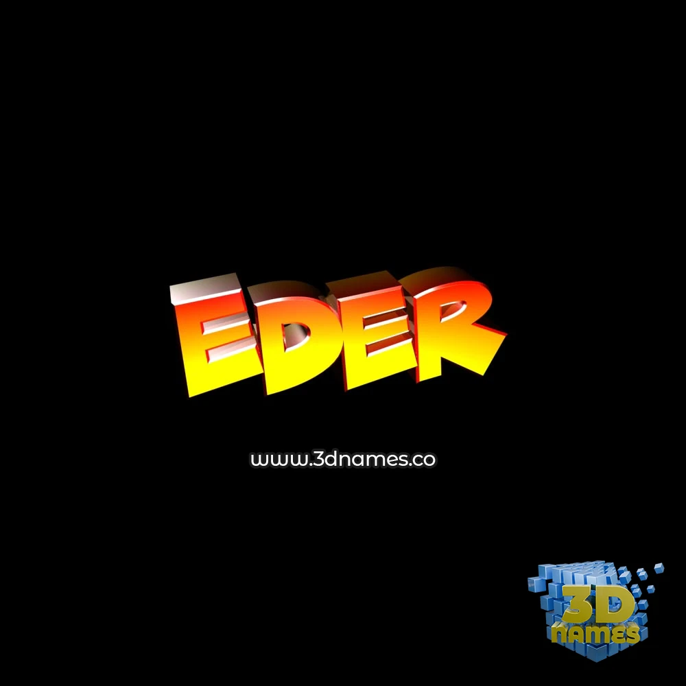eder in Black Background style - 3D name wallpaper