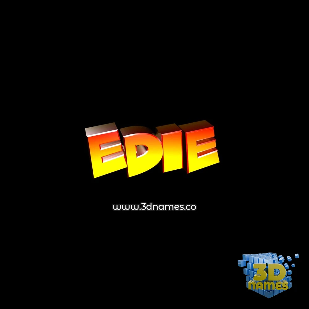 edie in Black Background style - 3D name wallpaper