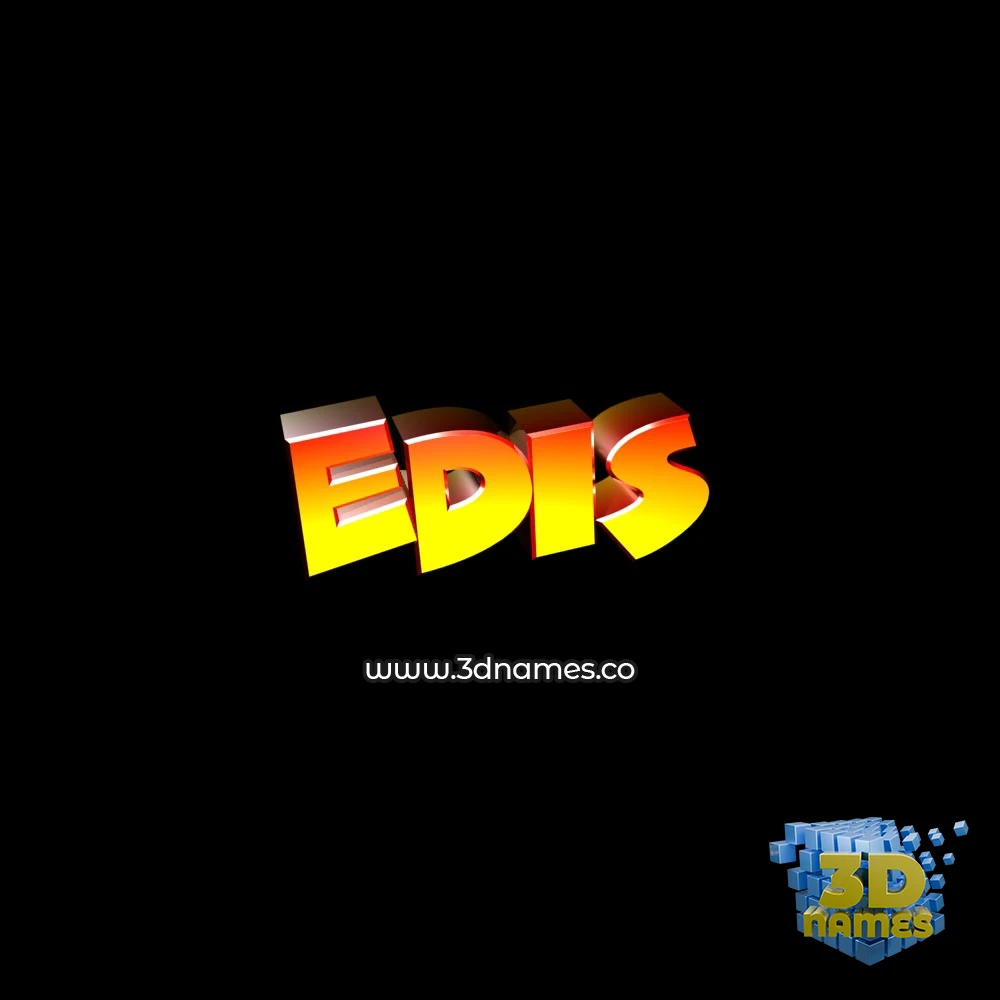 edis in Black Background style - 3D name wallpaper