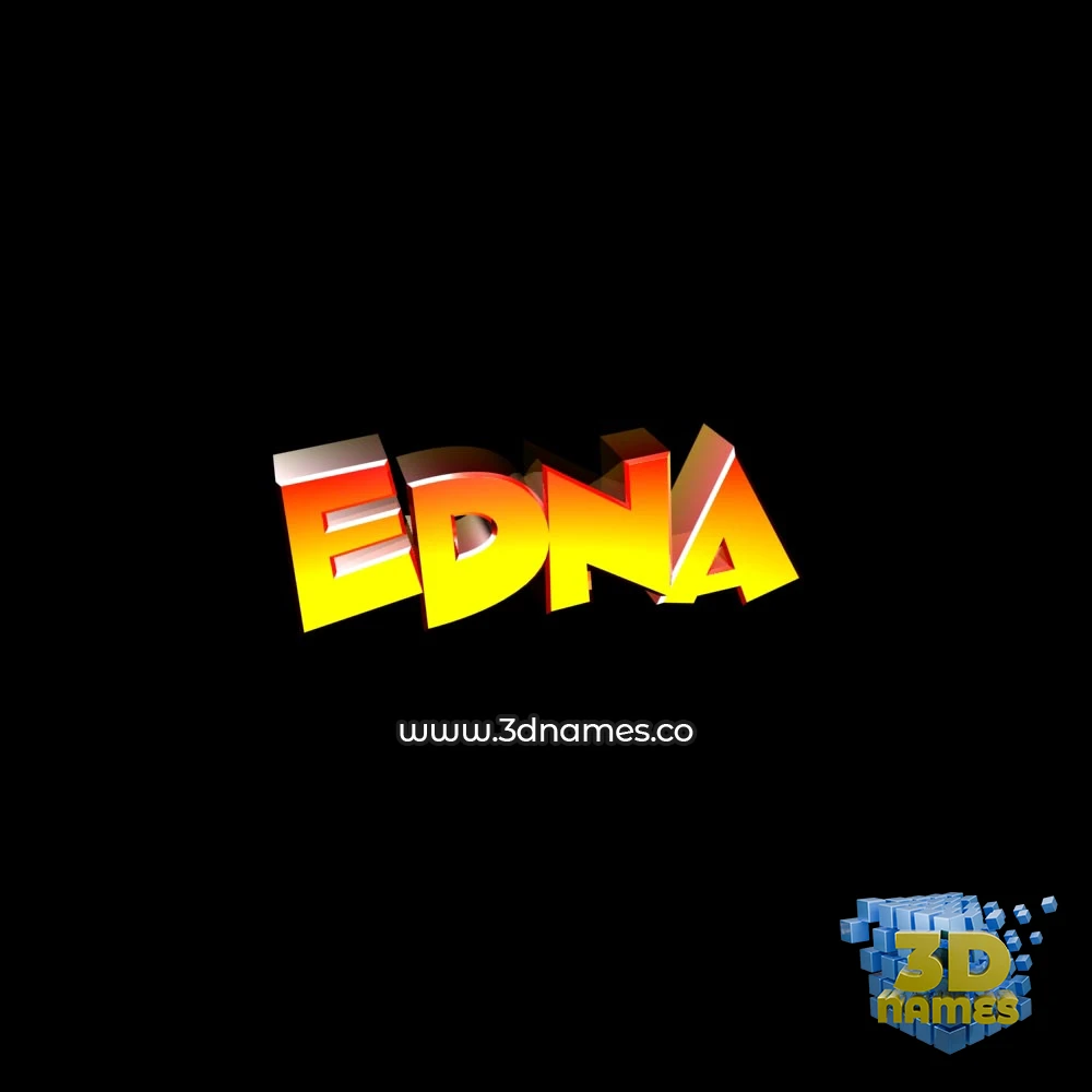 edna in Black Background style - 3D name wallpaper