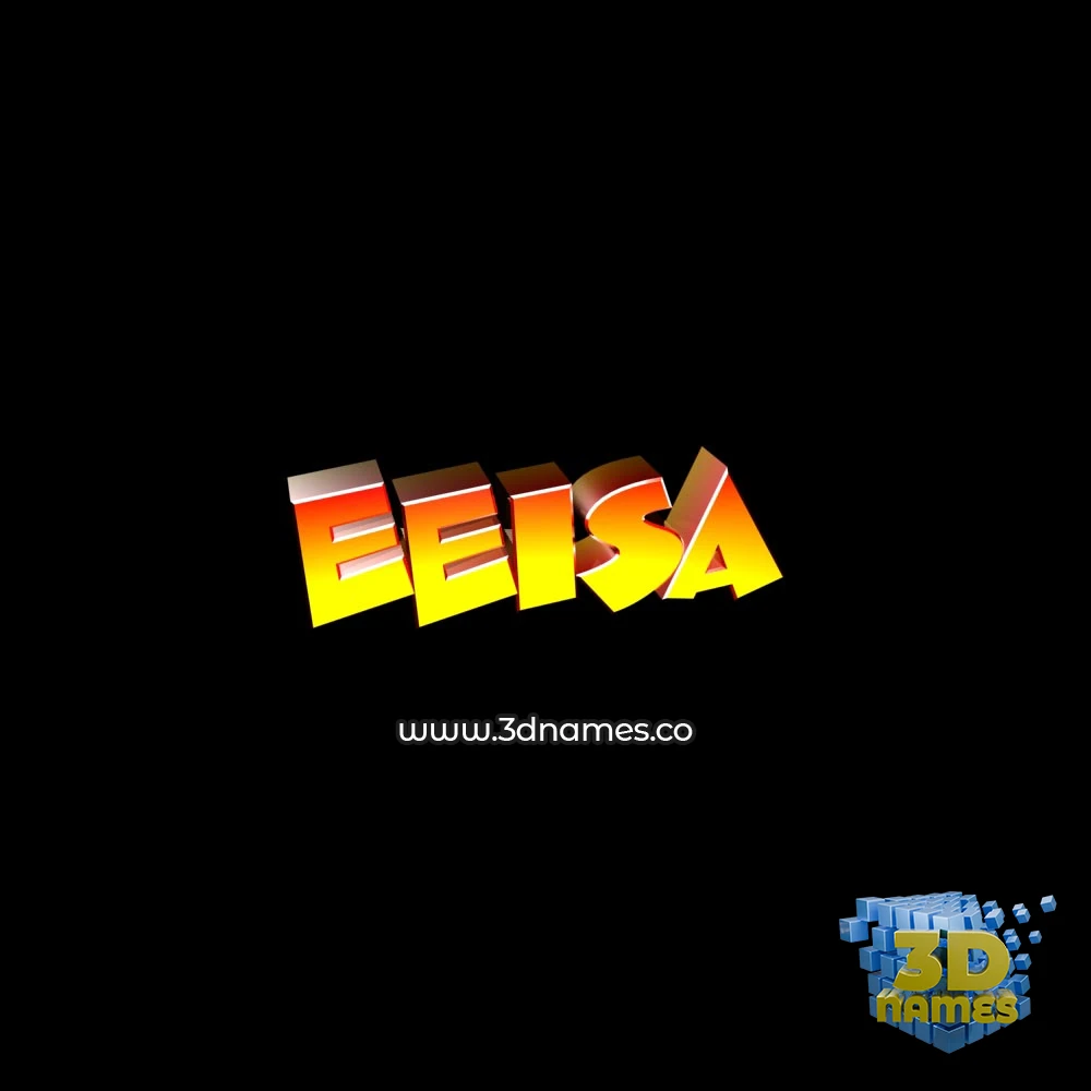 eeisa in Black Background style - 3D name wallpaper