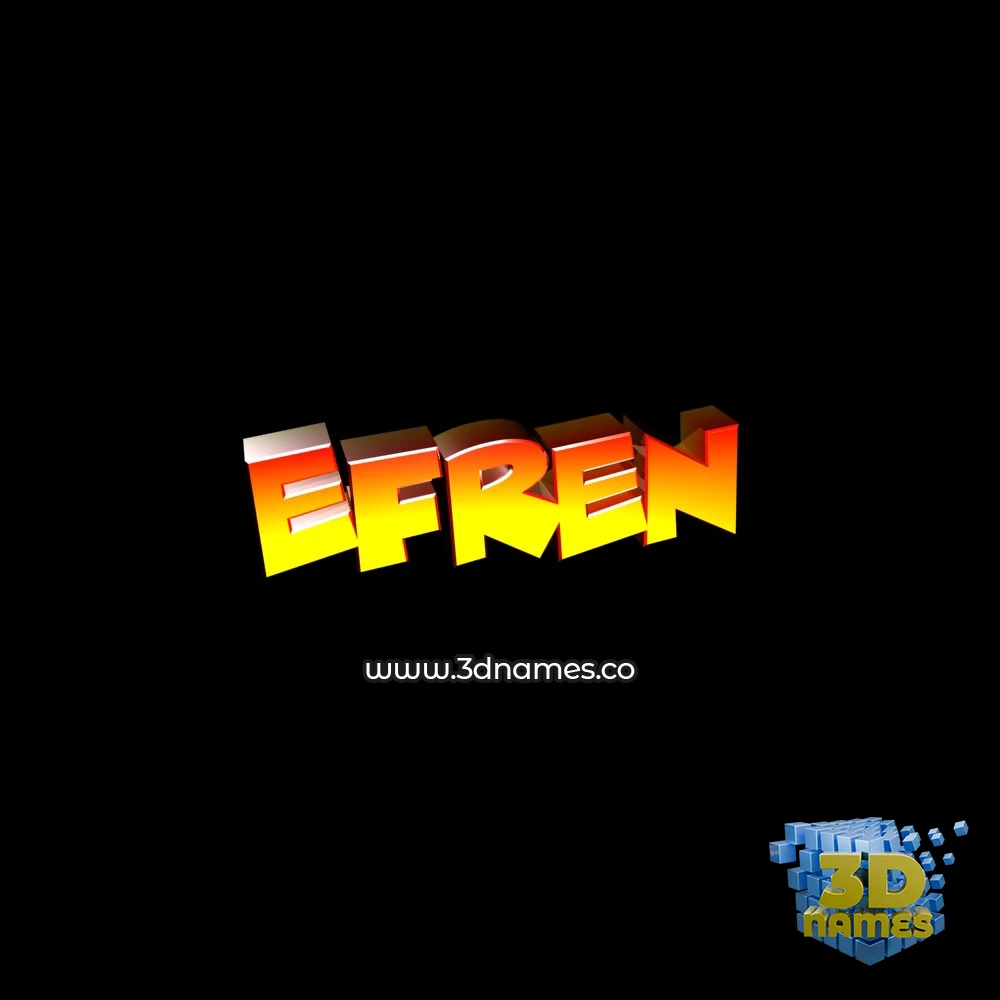 efren in Black Background style - 3D name wallpaper