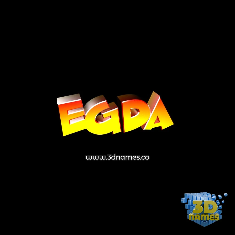 egda in Black Background style - 3D name wallpaper