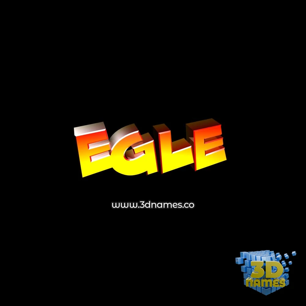 egle in Black Background style - 3D name wallpaper