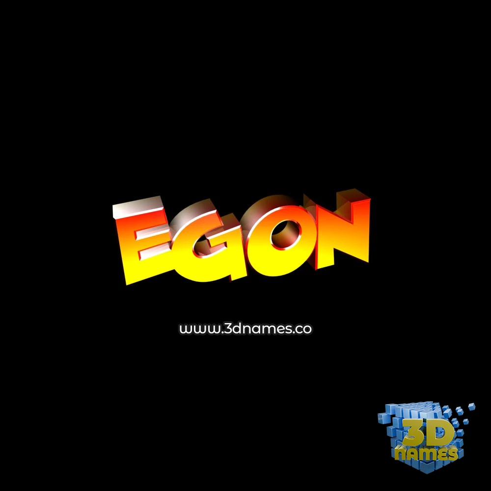 egon in Black Background style - 3D name wallpaper
