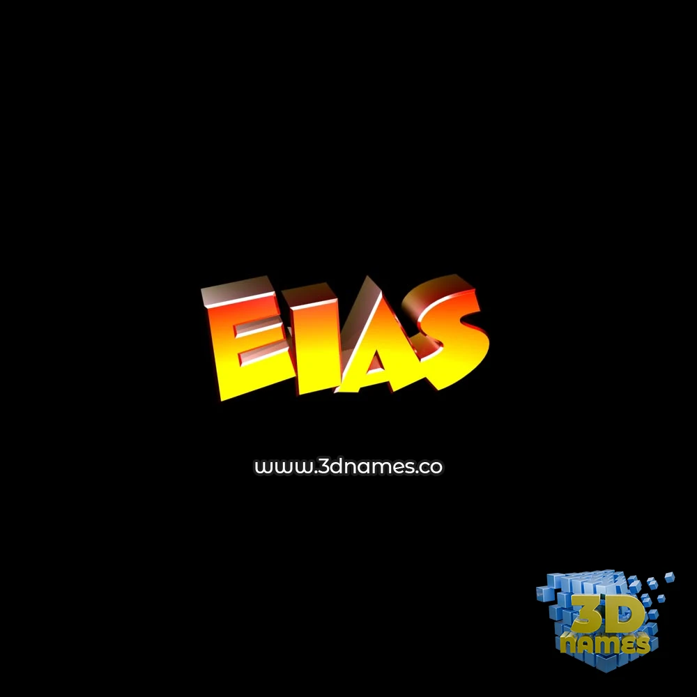 eias in Black Background style - 3D name wallpaper