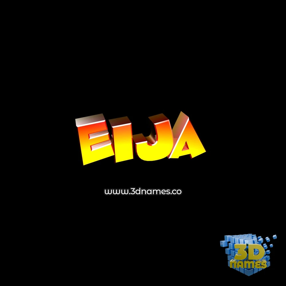 eija in Black Background style - 3D name wallpaper