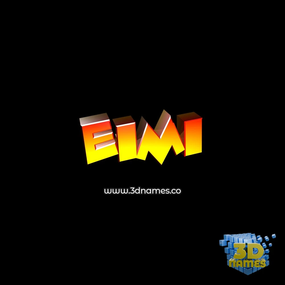eimi in Black Background style - 3D name wallpaper
