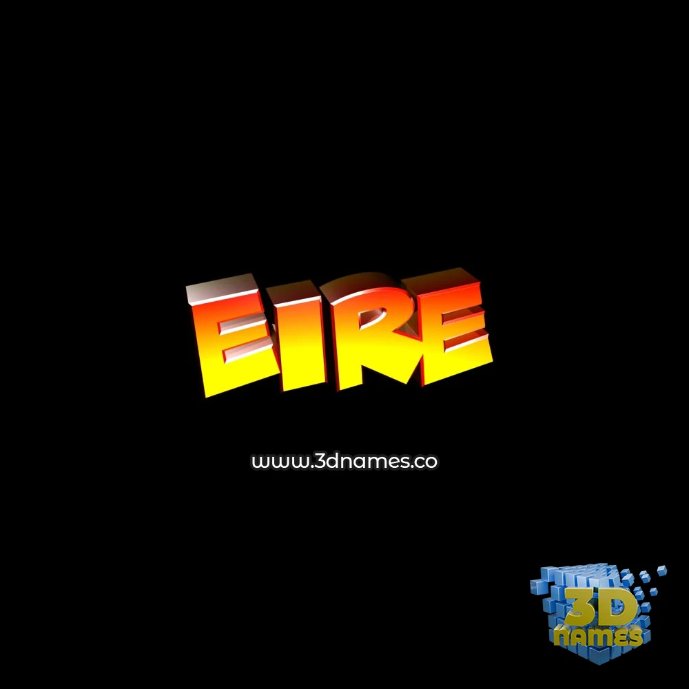 eire in Black Background style - 3D name wallpaper