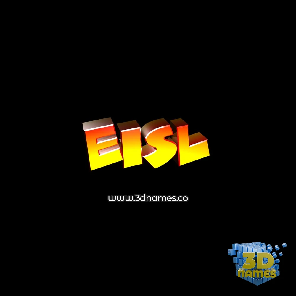 eisl in Black Background style - 3D name wallpaper