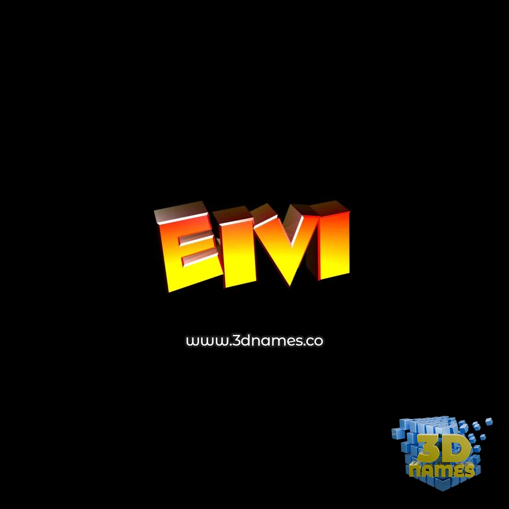 eivi in Black Background style - 3D name wallpaper