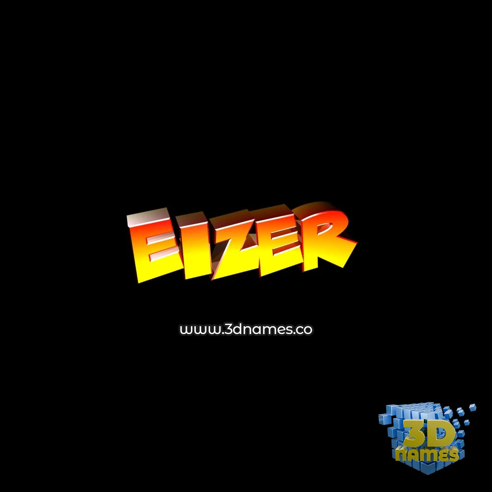 eizer in Black Background style - 3D name wallpaper