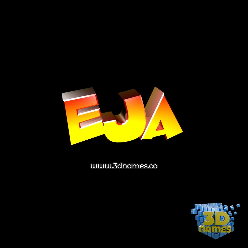 eja in Black Background style - 3D name wallpaper