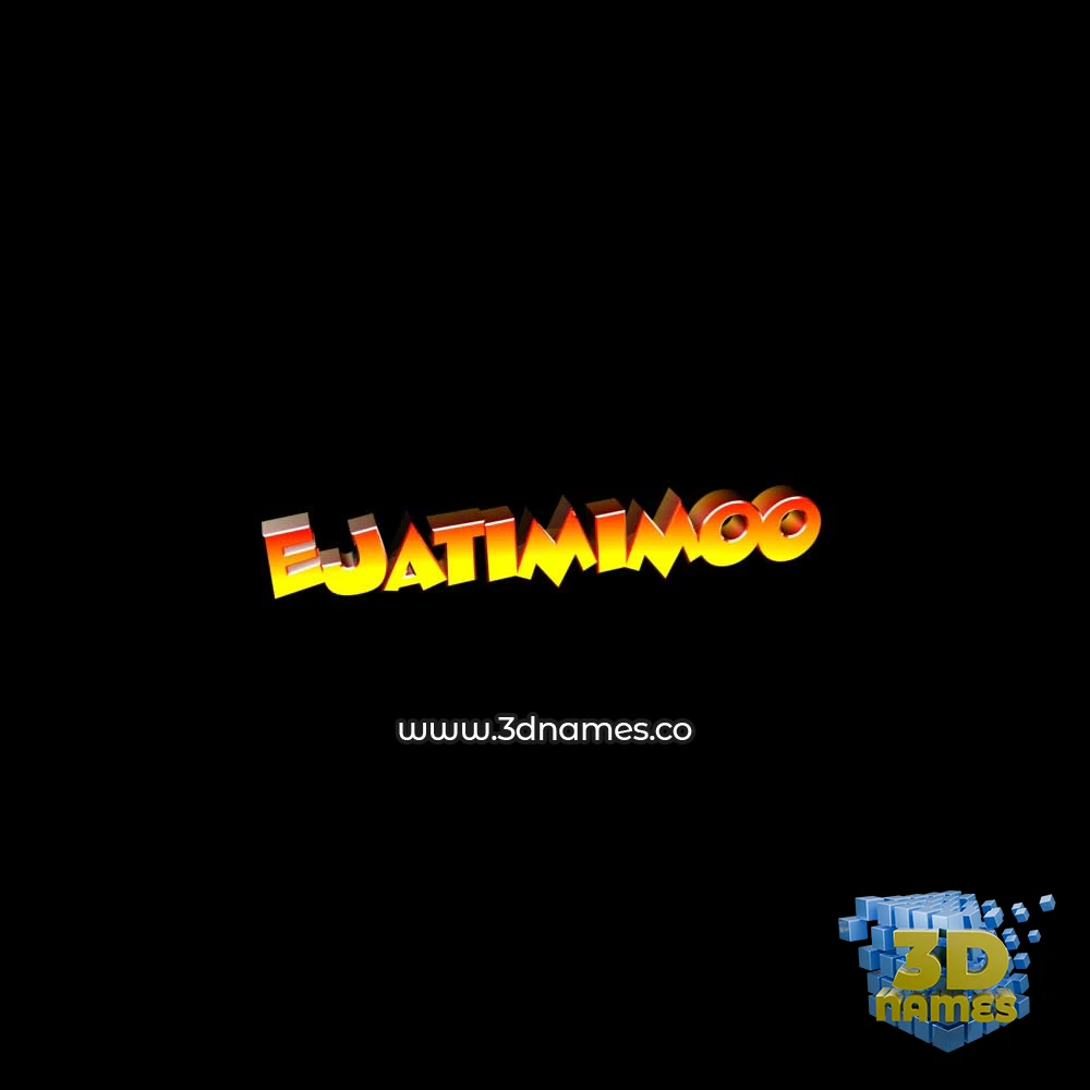 ejatimimoo in Black Background style - 3D name wallpaper