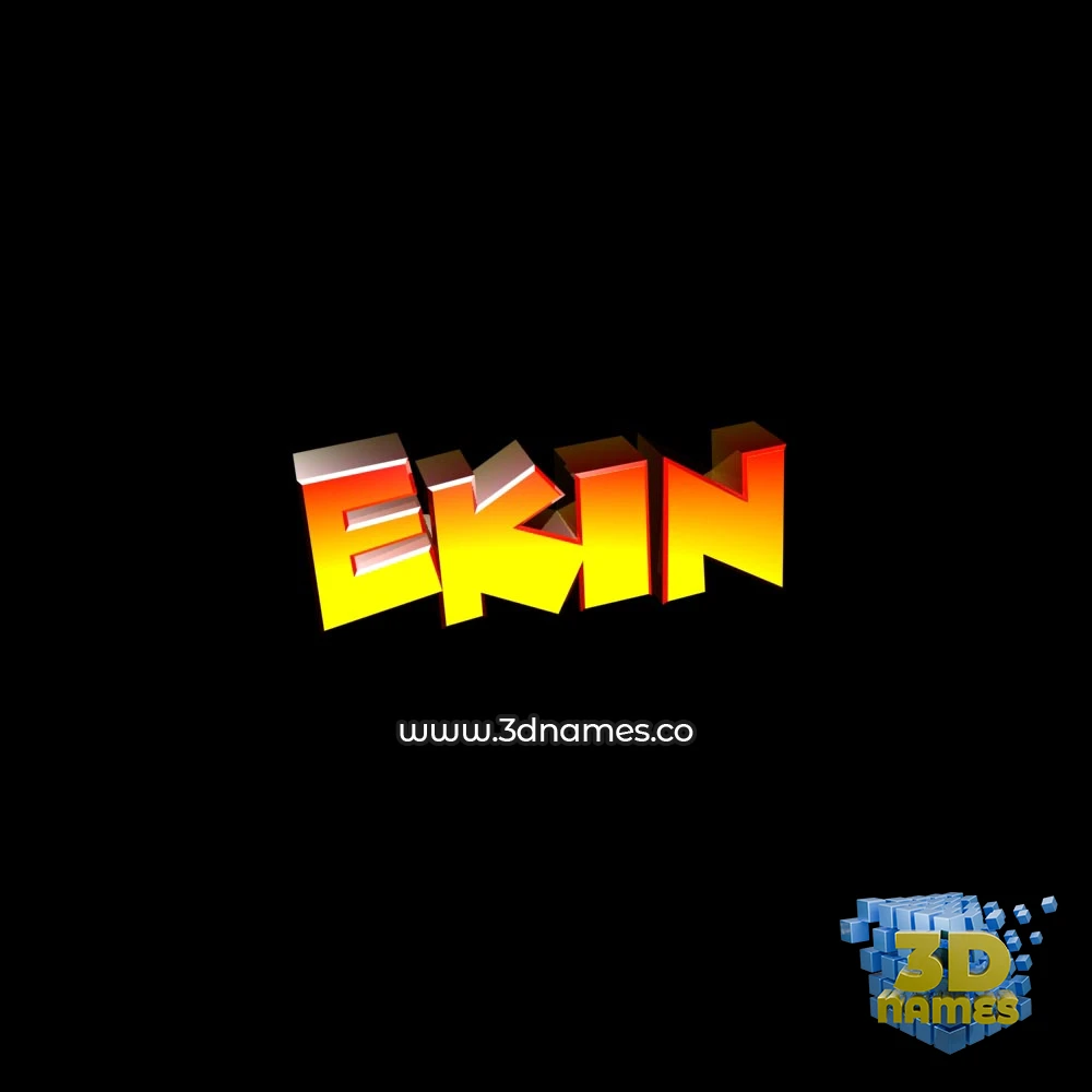 ekin in Black Background style - 3D name wallpaper