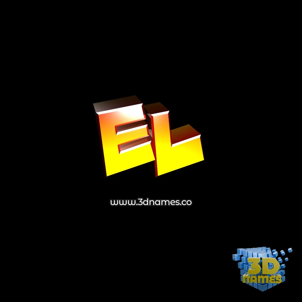 el in Black Background style - 3D name wallpaper