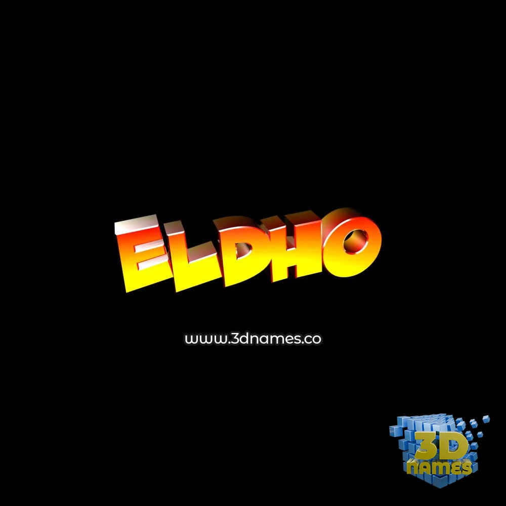eldho in Black Background style - 3D name wallpaper