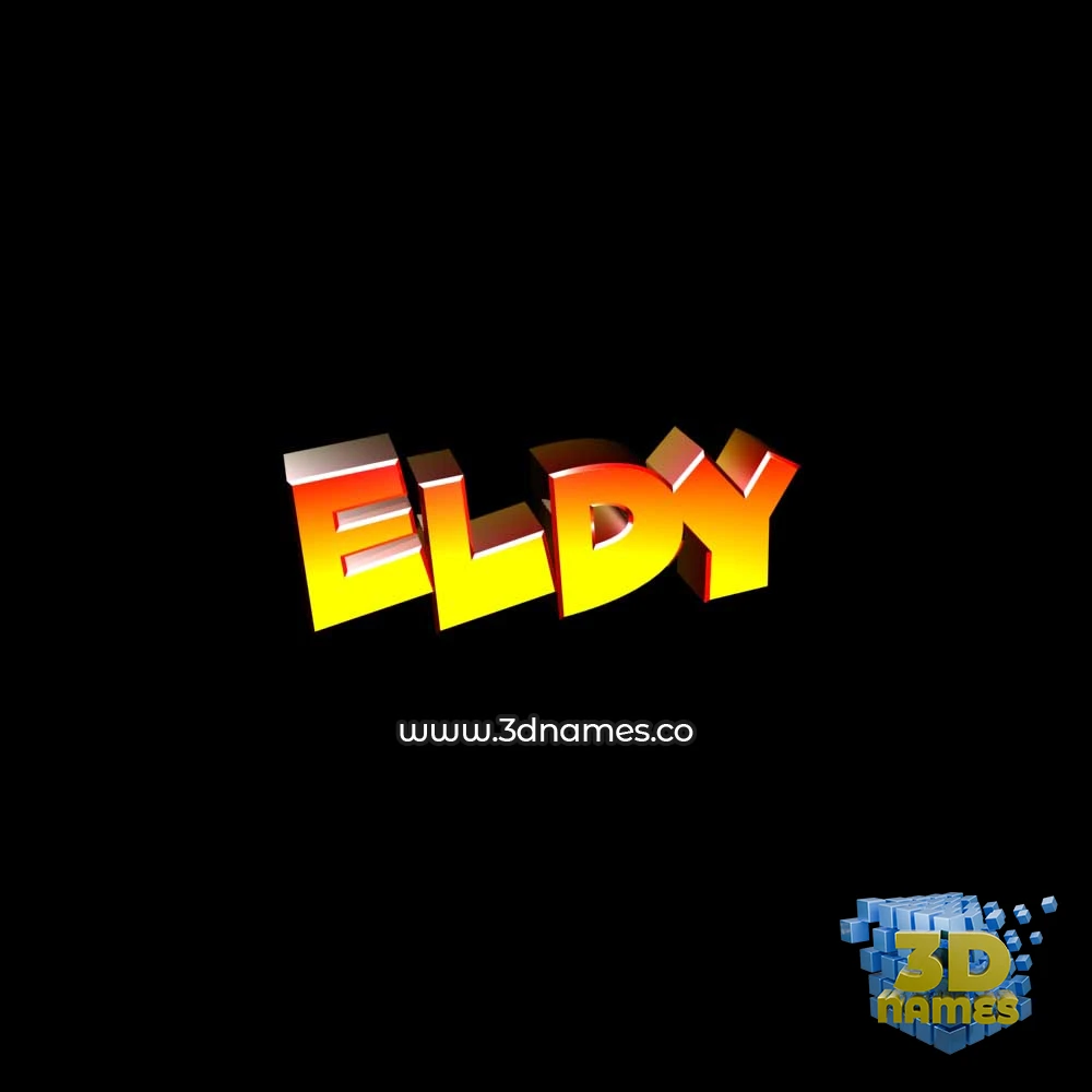 eldy in Black Background style - 3D name wallpaper