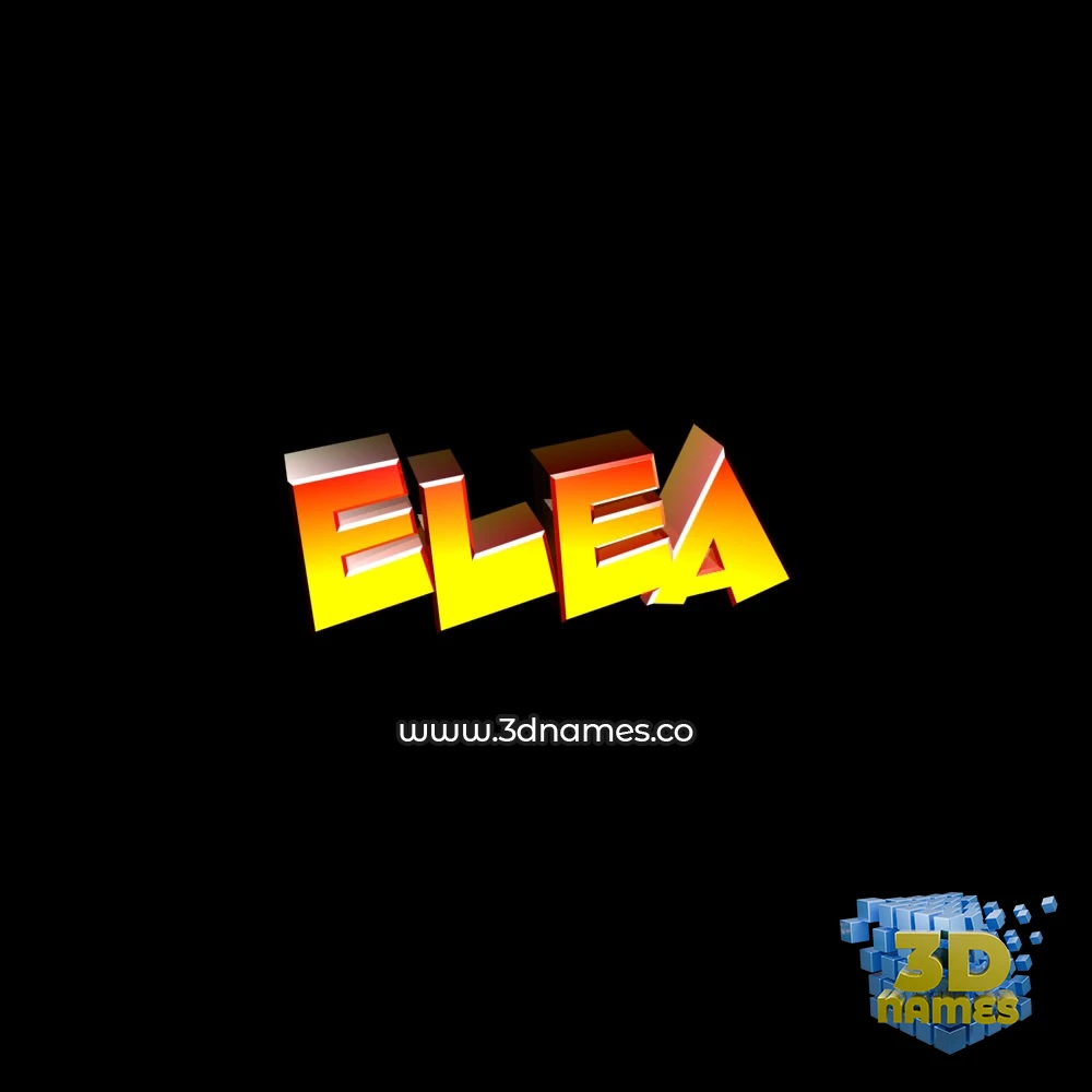 elea in Black Background style - 3D name wallpaper