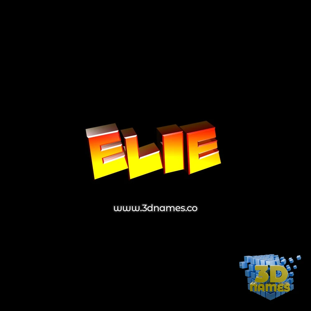 elie in Black Background style - 3D name wallpaper